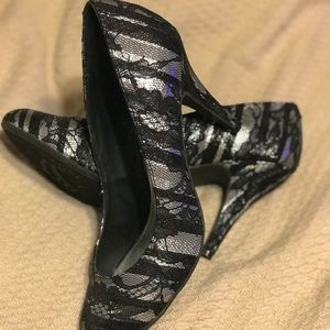 Black and Silver Heels by Fergie